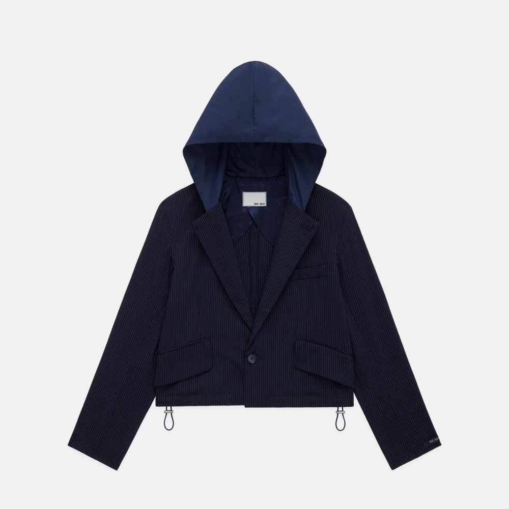 ❄️☀️We-Ar4 Women's Navy Hooded Blazer